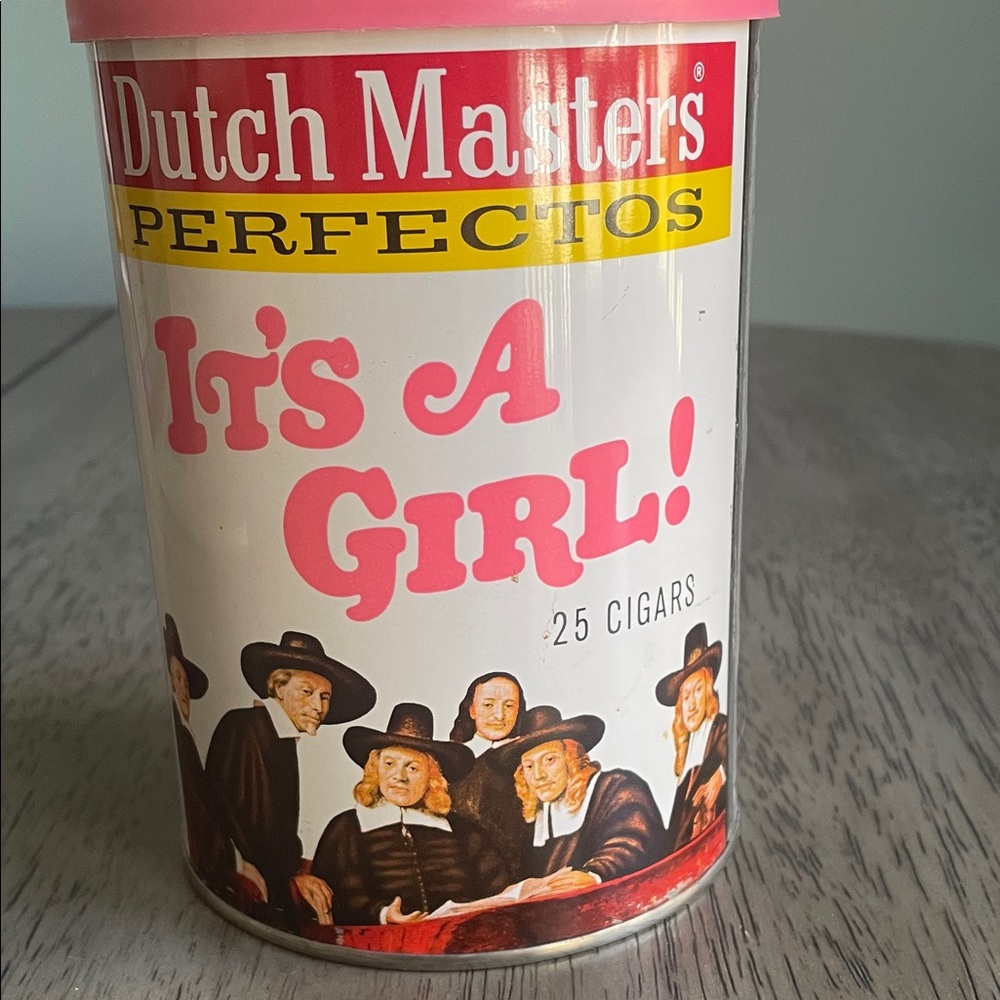 Vintage Dutch Masters Perfectos “It’s a Girl!” Cigar Tin - Empty